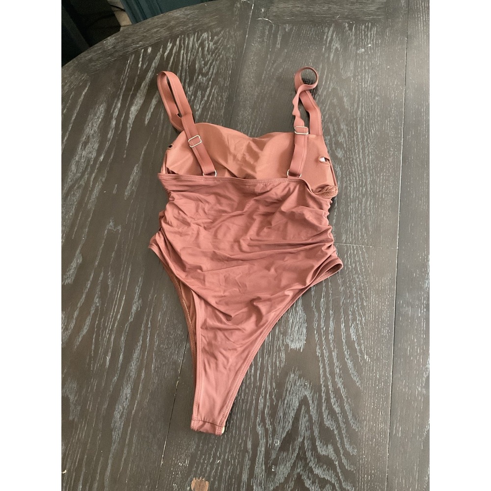 Brown one piece thong suit - Picture 2 of 3